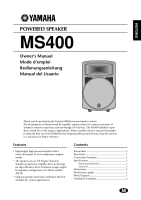 Yamaha MS-400 - Owners Manual 